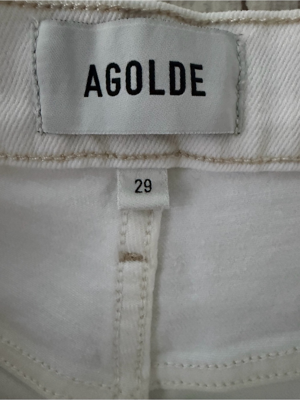 AGOLDE Ren High Rise Wide Leg Jeans White Denim Size 29 NWOT - Picture 7 of 11